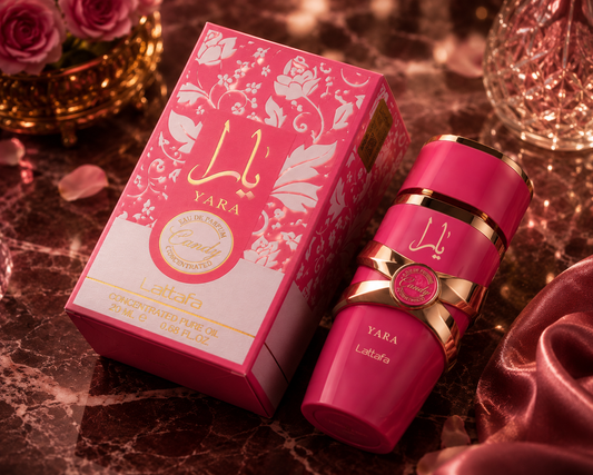 Perfume Lattafa Yara Candy, Óleo Concentrado Puro, 20 Ml