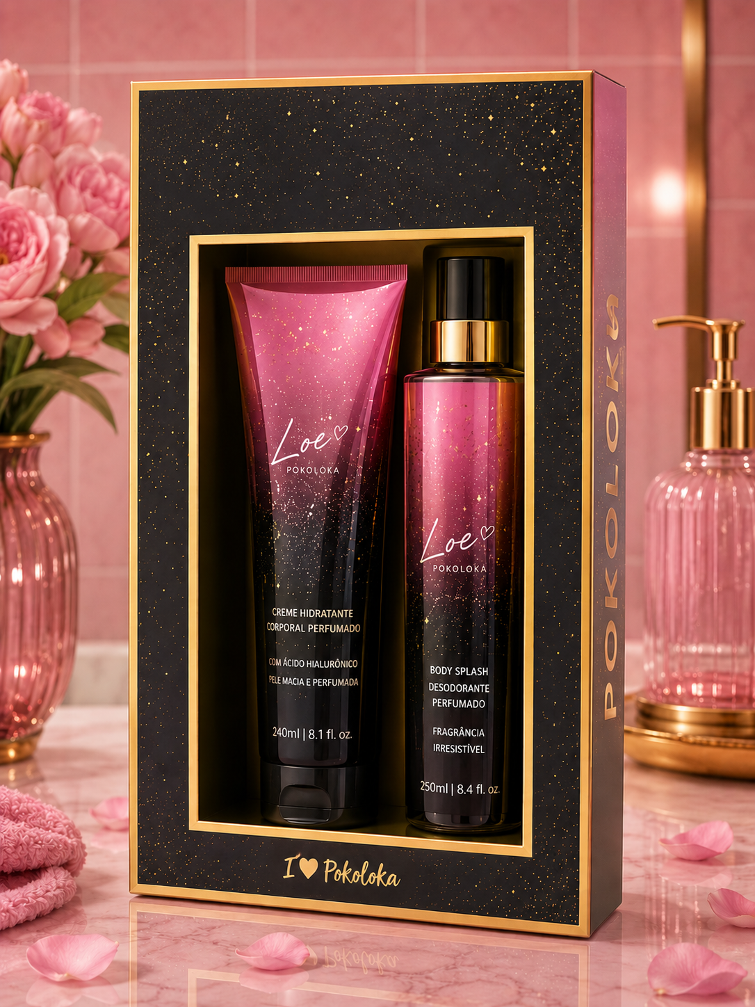 Loé Pokoloka Kit Creme Corporal Hidratante Nutritivo BodySplash
