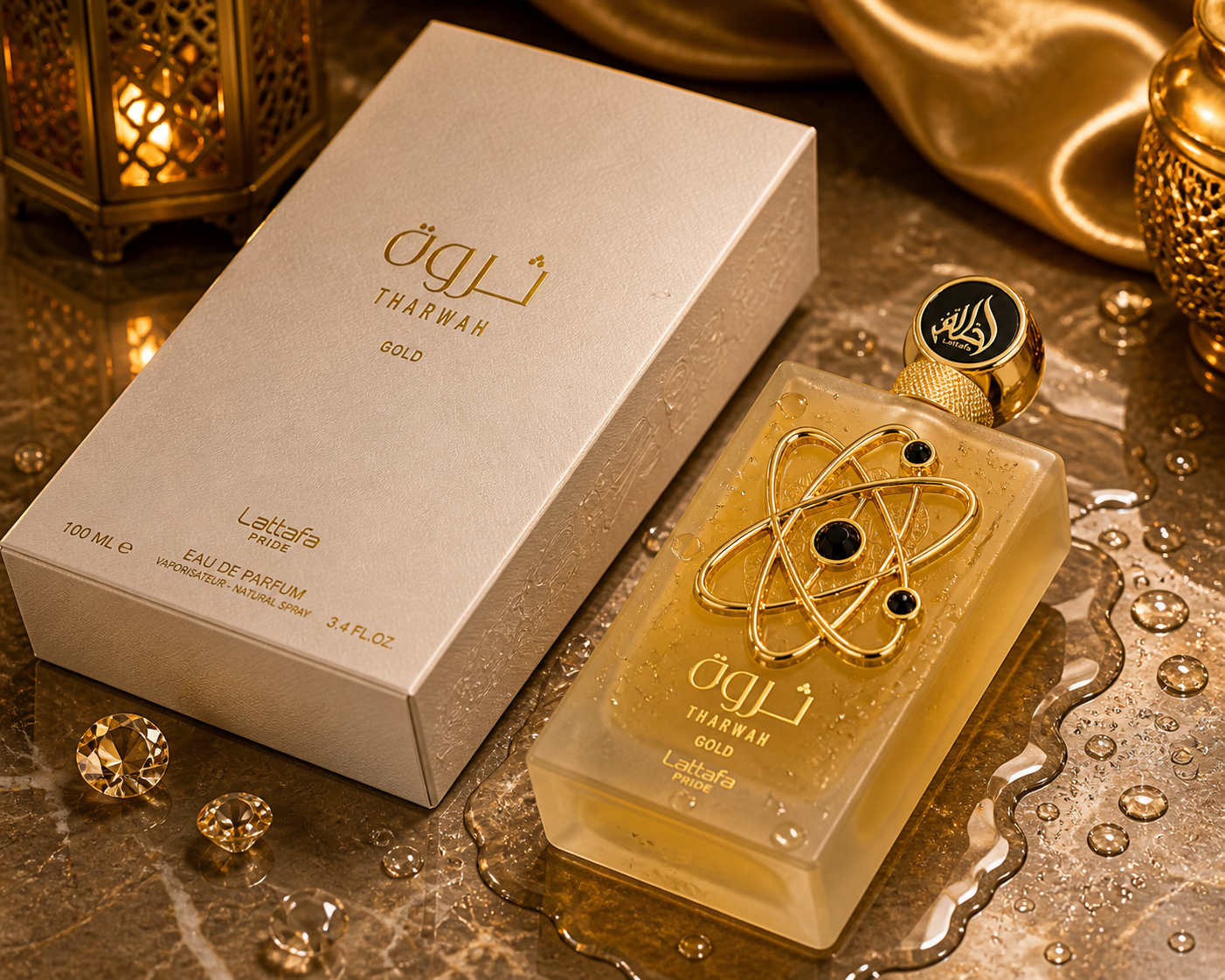 Perfume Feminino Árabe Tharwah Gold - Lattafa Pride