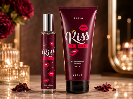 Kit Ciclo Kiss You More Deo 30ml + Loção Hidratante 240ml
