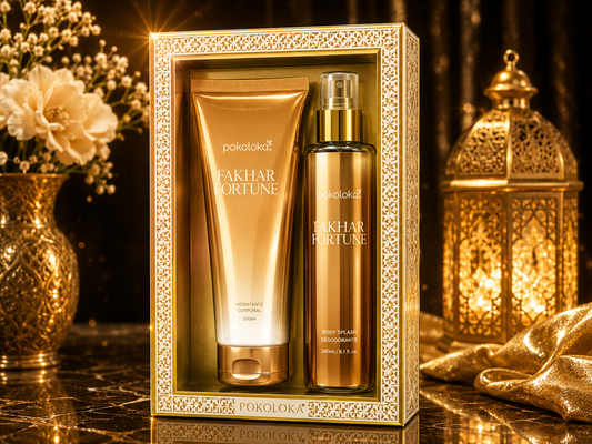 Kit Hidratante + Body Splash Fakhar Fortune 240ml - Pokoloka