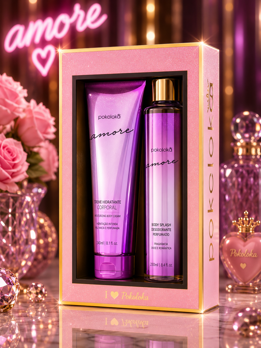 AMORE Pokoloka Kit (Creme Hidratante 240ml + Body Splash 250ml)