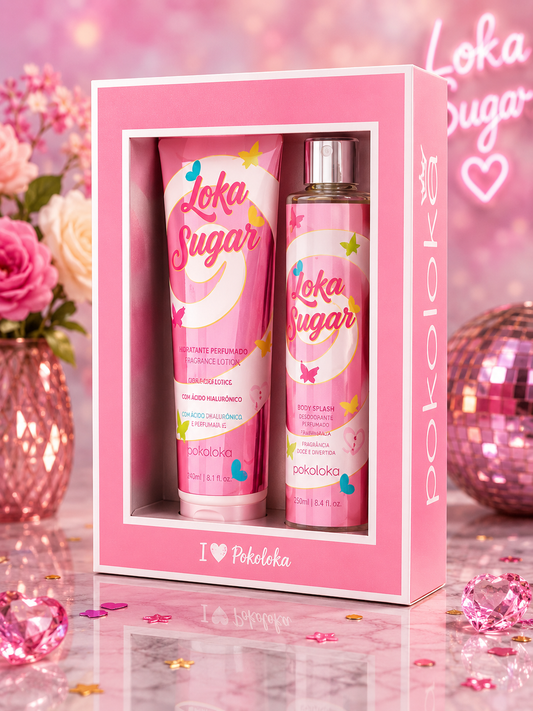 Pokoloka Kit Loka Sugar Loção 240ml + Body Splash 250ml