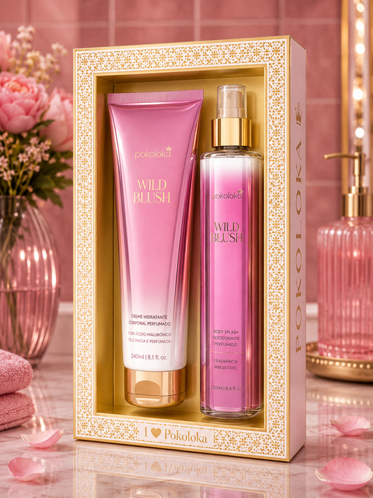 Wild Blush Pokoloka Kit (Creme Hidratante 240ml + Body Splash Desodorante 250ml)
