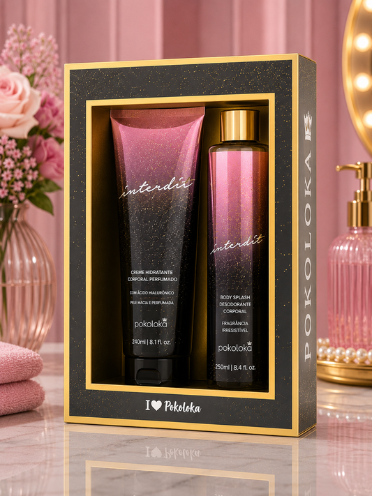 Pokoloka Interdit Kit Creme Hidratante 240ml + Desodorante Corporal Body Splash 250ml