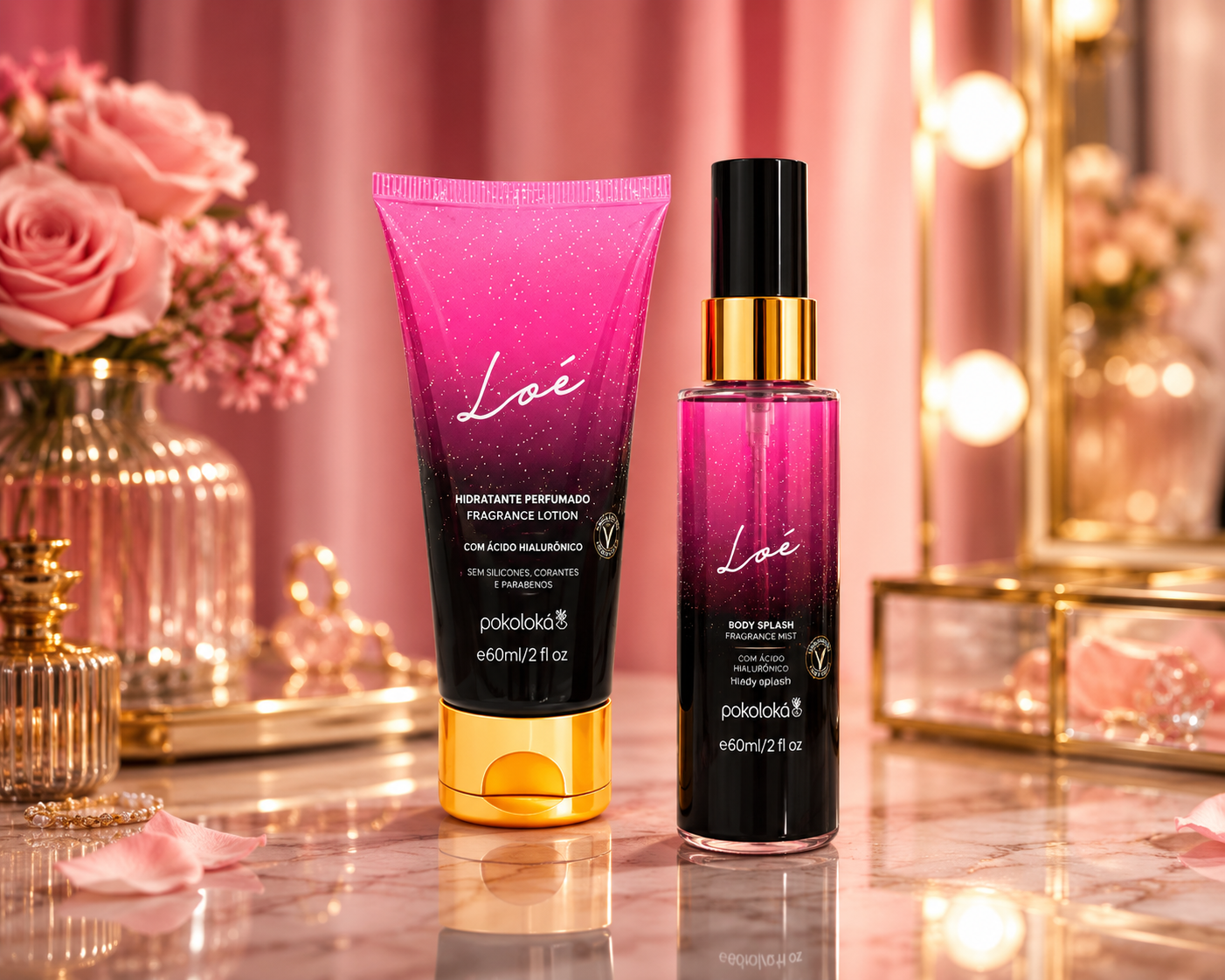 Loé Pokoloka Kit (Creme Hidratante 60ml + Body Splash 60ml)